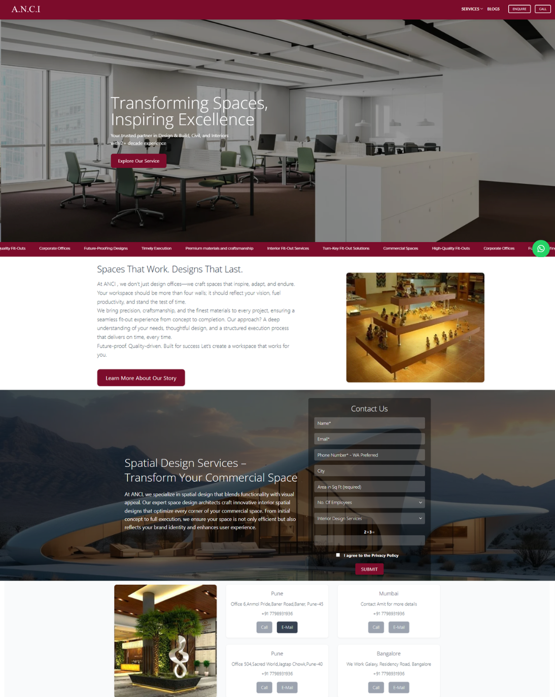 A.N.C.I – Interior Design Website