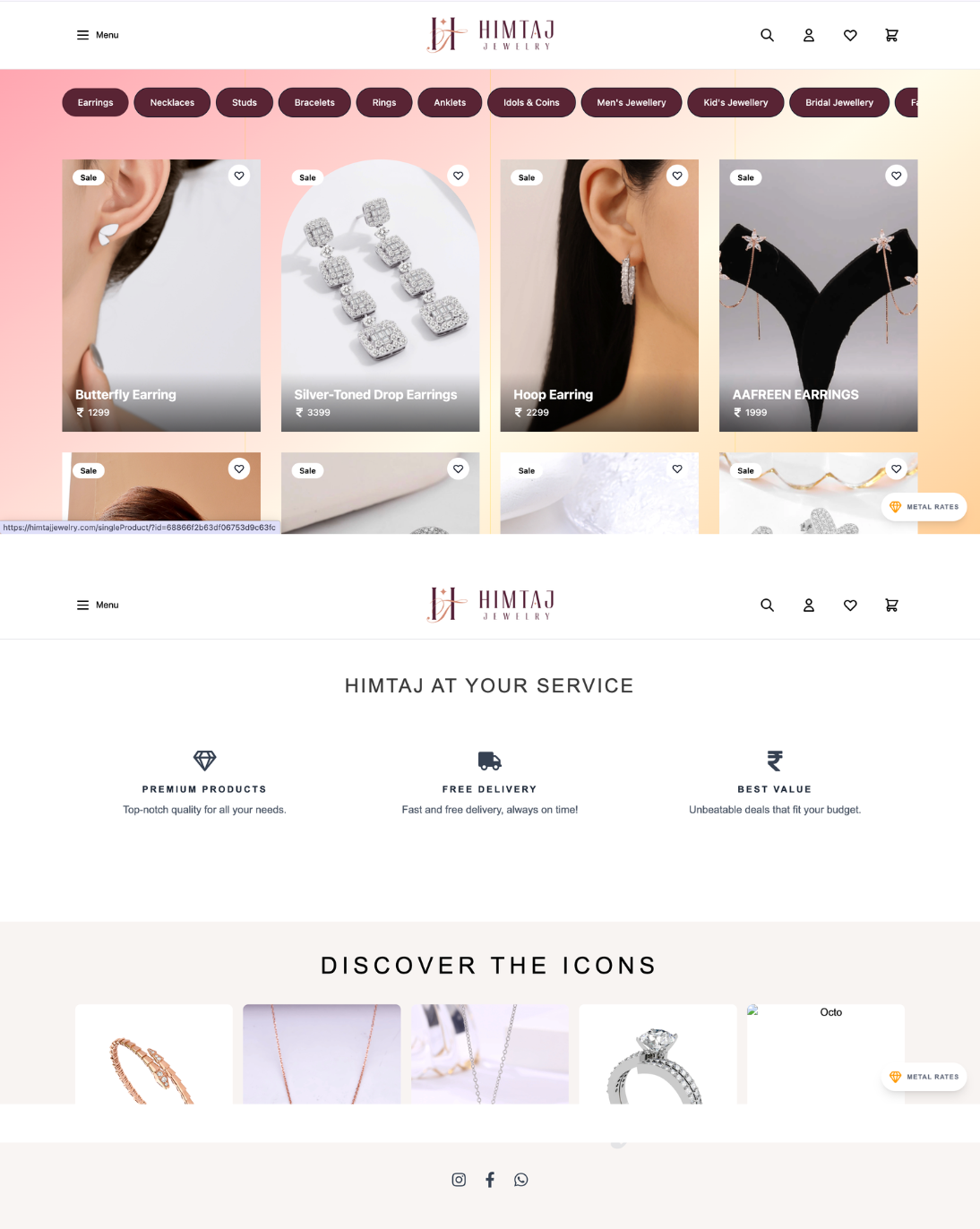 Himtaj Jewelry - E-commerce Website